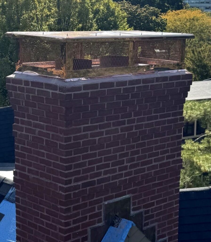 PJS Copper Chimney Cap 03 Low Profile Urban Install